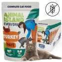 Karma mokra dla kota ANIMAL ISLAND 12x 100g Pasztet z indyka EVERYDAY