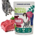 Karma mokra dla kota ANIMAL ISLAND 12x 100g Pasztet z wołowiny EVERYDAY