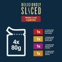 FELIX Deliciously Sliced Wiejskie Smaki mięsne Mokra karma dla kota 4x80 g