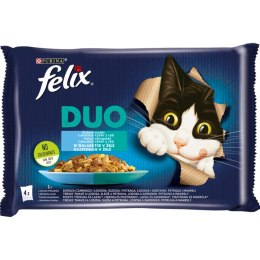 Felix Duo Karma dla kotów rybne smaki w galaretce 340 g (4 x 85 g)