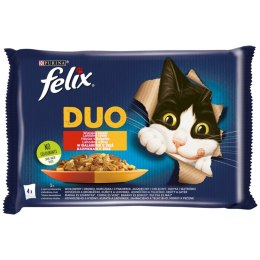 Felix Duo Karma dla kotów wiejskie smaki Mięsne w galaretce 4 x 85 g