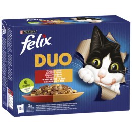 Felix Duo Karma dla kotów wiejskie smaki mięsne w galaretce 12 x 85 g