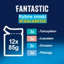 Felix Fantastic Karma dla kotów rybne smaki w galaretce 12 x 85 g