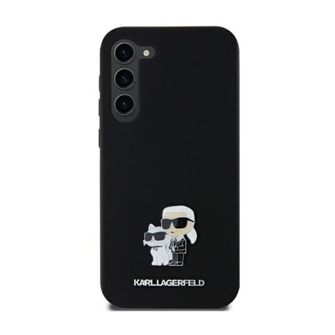 Karl Lagerfeld Silicone Karl & Choupette Metal Pin - Etui Samsung Galaxy A55 5G (czarny) Karl Lagerfeld Silicone Karl & Choupette Metal Pin - Etui Samsung Galaxy A55 5G (czarny)