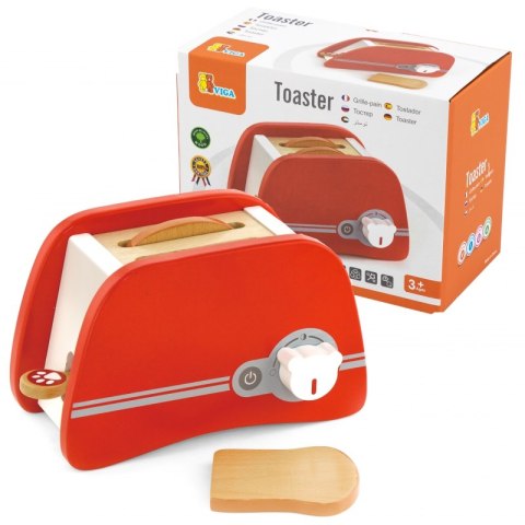 VIGA Drewniany Toster Kuchenny Dla Dzieci AGD Certyfikat FSC VIGA Drewniany Toster Kuchenny Dla Dzieci AGD Certyfikat FSC