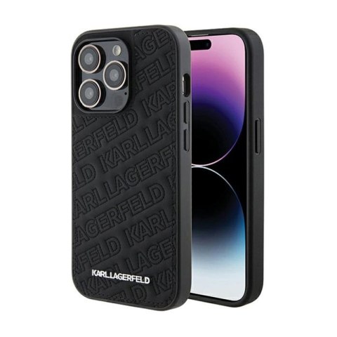 Karl Lagerfeld Quilted K Pattern - Etui iPhone 15 Pro (czarny) Karl Lagerfeld Quilted K Pattern - Etui iPhone 15 Pro (czarny)