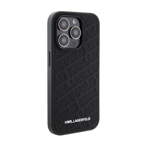 Karl Lagerfeld Quilted K Pattern - Etui iPhone 15 Pro (czarny) Karl Lagerfeld Quilted K Pattern - Etui iPhone 15 Pro (czarny)