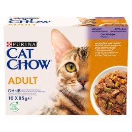 CAT CHOW Adult Karma dla kotów z jagnięciną i fasolką w galaretce 10x85g