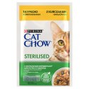 CAT CHOW Karma dla kotów sterylizowanych z kurczakiem i bakłażanem 85 g sos