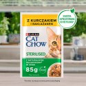 CAT CHOW Karma dla kotów sterylizowanych z kurczakiem i bakłażanem 85 g sos