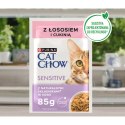 CAT CHOW Sensitive Mokra karma dla kotów z łososiem i cukinią w sosie 85 g