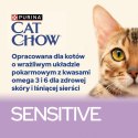 CAT CHOW Sensitive Mokra karma dla kotów z łososiem i cukinią w sosie 85 g