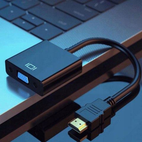 Adapter HDMI -> VGA czarny RETOO E275 Adapter HDMI -> VGA czarny RETOO E275