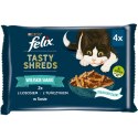 Felix Tasty Shreds Karma dla dorosłych kotów rybne smaki w sosie 4 x 80 g