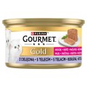 Gourmet Gold Karma mokra dla kociąt mus z cielęciną 85 g Odżywcza karma