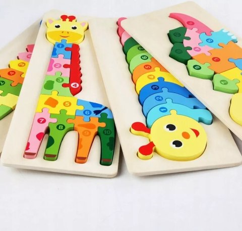 EDUKACYJNE DREWNIANE KLOCKI PUZZLE UKŁADANKA 8765G EDUKACYJNE DREWNIANE KLOCKI PUZZLE UKŁADANKA 8765G
