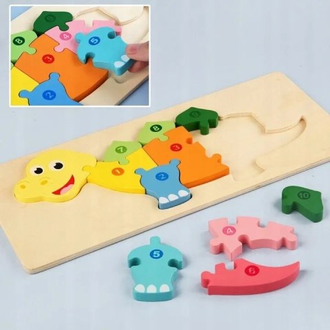 Edukacyjne drewniane klocki puzzle układanka 8765D Edukacyjne drewniane klocki puzzle układanka 8765D