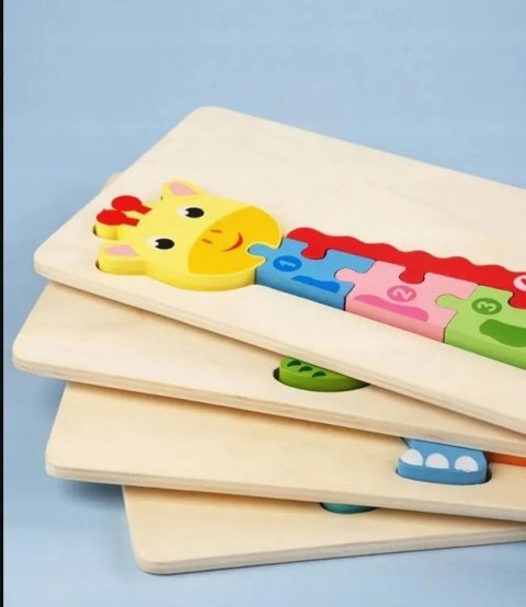 Edukacyjne drewniane klocki puzzle układanka 8765Ż Edukacyjne drewniane klocki puzzle układanka 8765Ż
