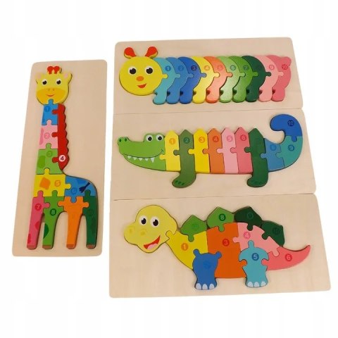 Edukacyjne drewniane klocki puzzle układanka 8765Ż Edukacyjne drewniane klocki puzzle układanka 8765Ż