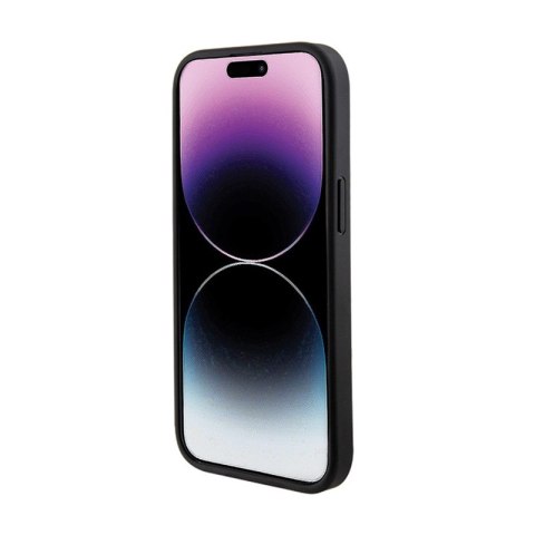 Guess 4G Bottom Stripe Metal Logo Collection - Etui iPhone 15 (szary) Guess 4G Bottom Stripe Metal Logo Collection - Etui iPhone 15 (szary)