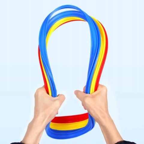 Kultowa gra w klasy kolorowe obręcze 10 kół i łączników No38 Kultowa gra w klasy kolorowe obręcze 10 kół i łączników No38