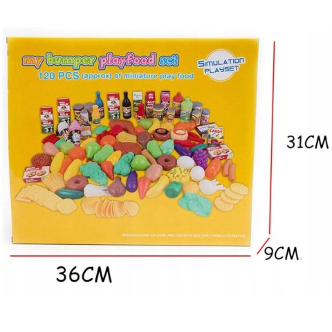 Zestaw warzywa i owoce plastikowe 120el. 083 Zestaw warzywa i owoce plastikowe 120el. 083