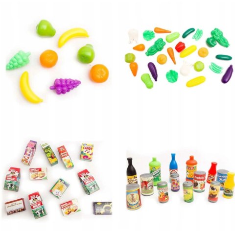 Zestaw warzywa i owoce plastikowe 120el. 083 Zestaw warzywa i owoce plastikowe 120el. 083