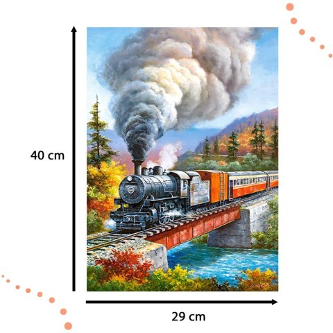 Puzzle układanka 200 elementów Pociąg 7+ CASTORLAND Puzzle układanka 200 elementów Pociąg 7+ CASTORLAND