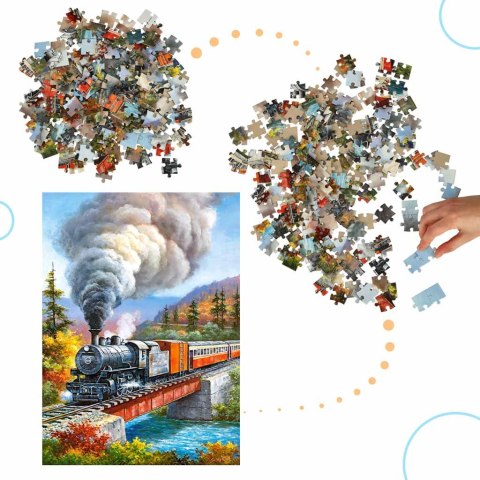Puzzle układanka 200 elementów Pociąg 7+ CASTORLAND Puzzle układanka 200 elementów Pociąg 7+ CASTORLAND