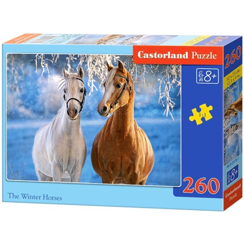 Puzzle układanka 260 elementów Zimowe konie 8+ CASTORLAND Puzzle układanka 260 elementów Zimowe konie 8+ CASTORLAND