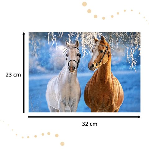 Puzzle układanka 260 elementów Zimowe konie 8+ CASTORLAND Puzzle układanka 260 elementów Zimowe konie 8+ CASTORLAND