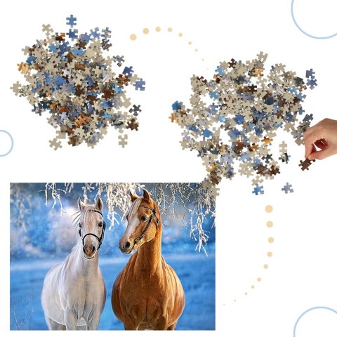 Puzzle układanka 260 elementów Zimowe konie 8+ CASTORLAND Puzzle układanka 260 elementów Zimowe konie 8+ CASTORLAND