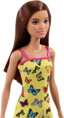 Barbie lalka HBV08 żółta sukienka