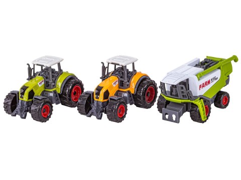 Zestaw 3 Pojazdów, Maszyny Rolnicze, 2 x Traktor, Kombajn, Farma