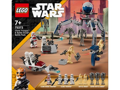 LEGO Star Wars Zestaw bitewny z żołnierzem armii klonów™ i droidem bojowym 75372 LEGO Star Wars Zestaw bitewny z żołnierzem armii klonów™ i droidem bojowym 75372