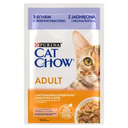 CAT CHOW Adult Mokra karma dla kotów z jagnięciną i fasolką 85 g galaretka