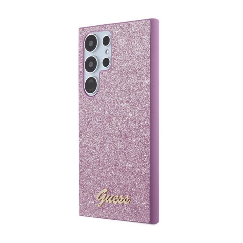 Guess Glitter Flakes Metal Logo Case - Etui Samsung Galaxy S24 Ultra (fioletowy) Guess Glitter Flakes Metal Logo Case - Etui Samsung Galaxy S24 Ultra (fioletowy)