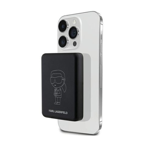 Karl Lagerfeld NFT Outline Ikonik MagSafe - Power Bank indukcyjny 5000 mAh 15W MagSafe (czarny) Karl Lagerfeld NFT Outline Ikonik MagSafe - Power Bank indukcyjny 5000 mAh 15W MagSafe (czarny)