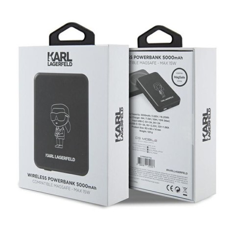 Karl Lagerfeld NFT Outline Ikonik MagSafe - Power Bank indukcyjny 5000 mAh 15W MagSafe (czarny) Karl Lagerfeld NFT Outline Ikonik MagSafe - Power Bank indukcyjny 5000 mAh 15W MagSafe (czarny)