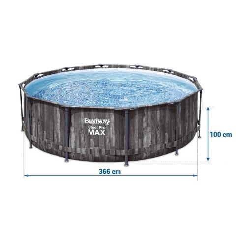 Basen ogrodowy stelażowy 366 x 100 cm 18w1 Bestway 5614X Basen ogrodowy stelażowy 366 x 100 cm 18w1 Bestway 5614X