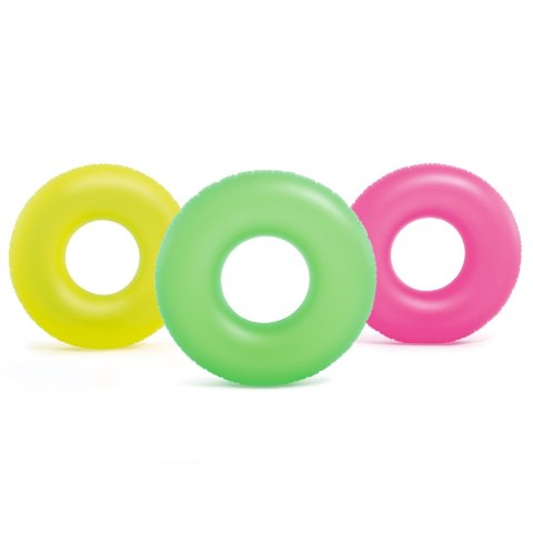 Koło do pływania Neon śr 91 cm - 3 kolory INTEX 59262 różowy Koło do pływania Neon śr 91 cm - 3 kolory INTEX 59262 różowy