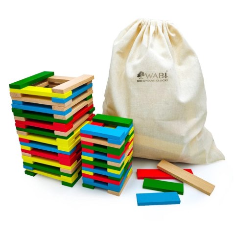 Klocki drewniane WABI Planks Edu [8+12 cm] - 200 szt.