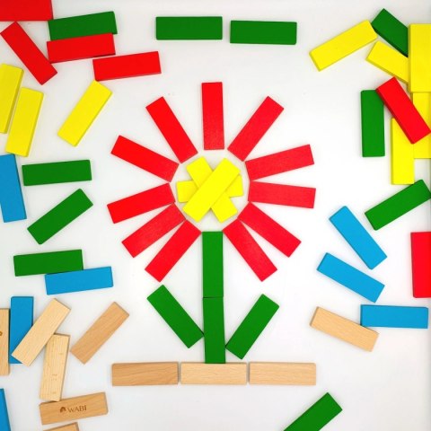 Klocki drewniane WABI Planks Edu [8+12 cm] - 200 szt.