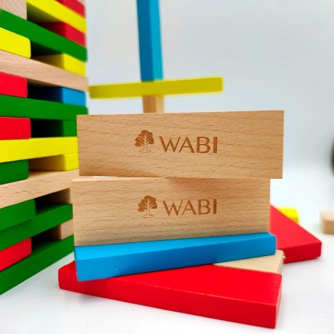 Klocki drewniane WABI Planks Edu [8+12 cm] - 200 szt.