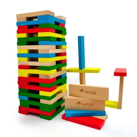 Klocki drewniane WABI Planks Edu Box [8+12 cm] - 200 szt.