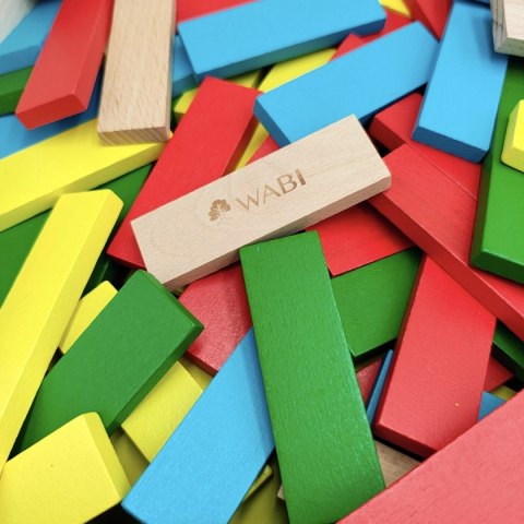 Klocki drewniane WABI Planks Edu Box [8+12 cm] - 200 szt.