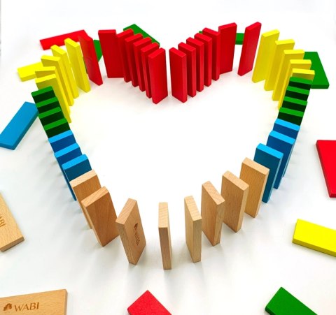 Klocki drewniane WABI Planks Edu Box [8+12 cm] - 200 szt.