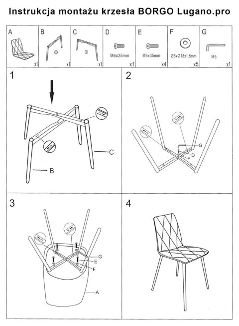 Krzesło tapicerowane BORGO VELVET PURPLE II GATUNEK