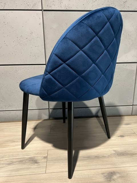 Krzesło tapicerowane GLORIA BLUE VELVET Krzesło tapicerowane GLORIA BLUE VELVET