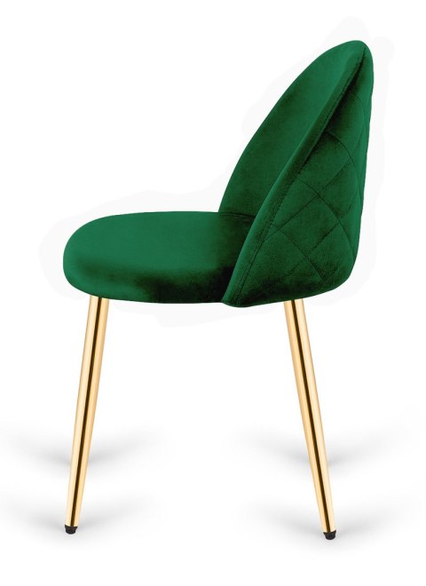 Krzesło tapicerowane GLORIA GREEN VELVET GOLD Krzesło tapicerowane GLORIA GREEN VELVET GOLD